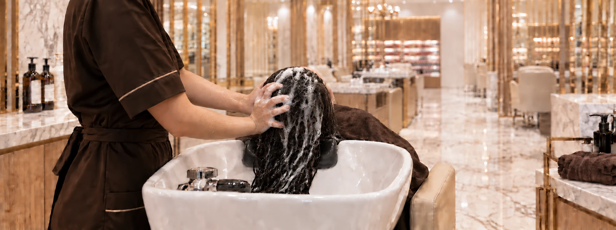 Relaxing head spa treatment at Modern Nails Lounge